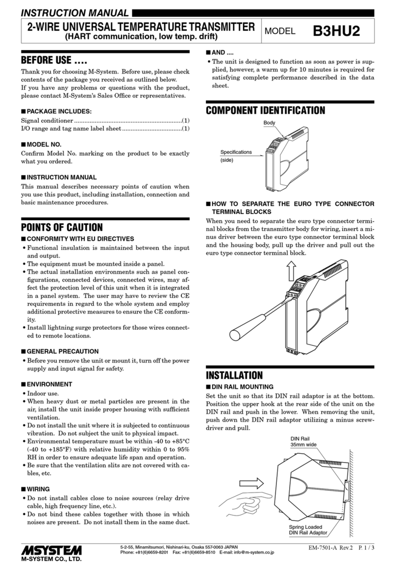 M-system B3HU2 Manuel utilisateur