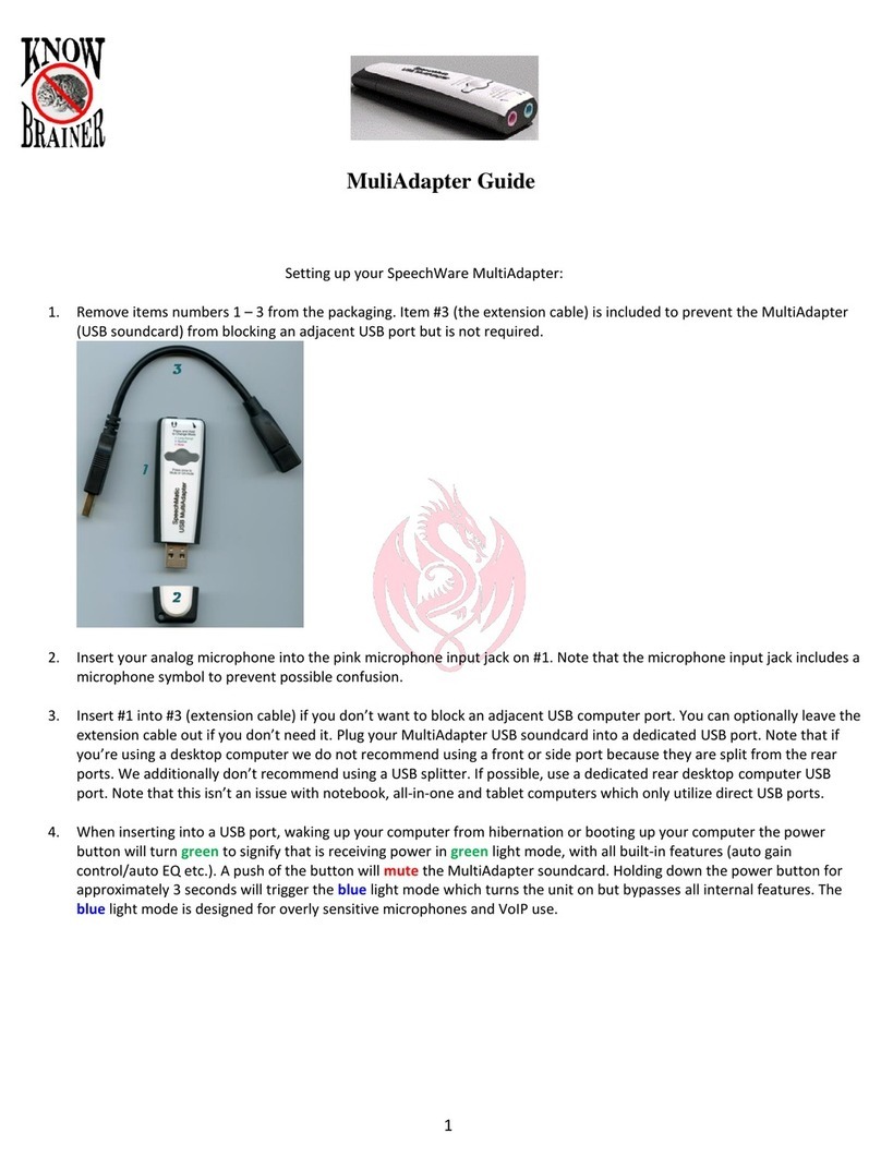 SpeechWare SpeechMatic Instructions d'utilisation