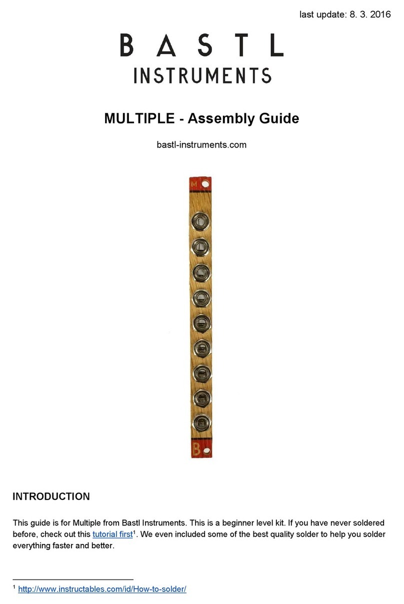 Bastl Instruments MULTIPLE Manuel utilisateur Bastl Instruments MULTIPLE Manuel utilisateur
