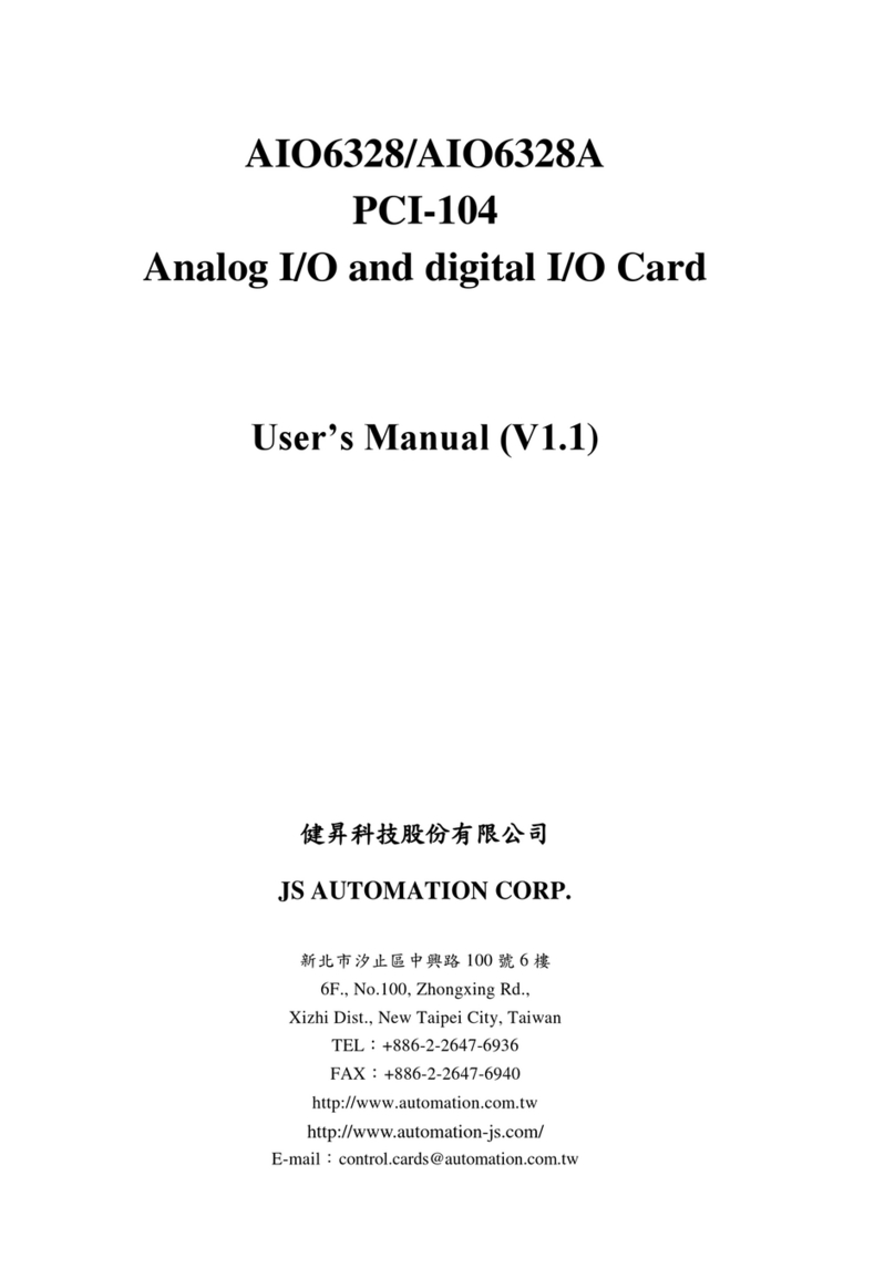 JS Automation AIO6328 Manuel utilisateur