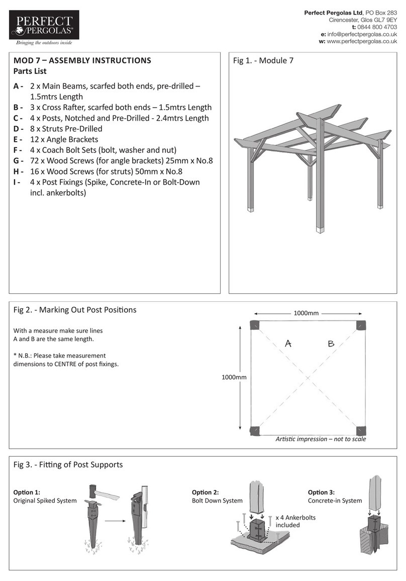 Perfect Pergolas Module 7 Manuel utilisateur