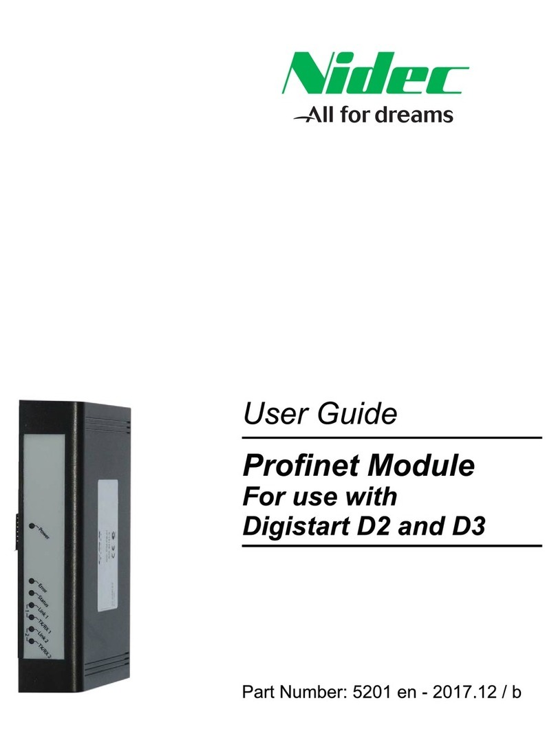 Nidec Profinet Module Manuel utilisateur
