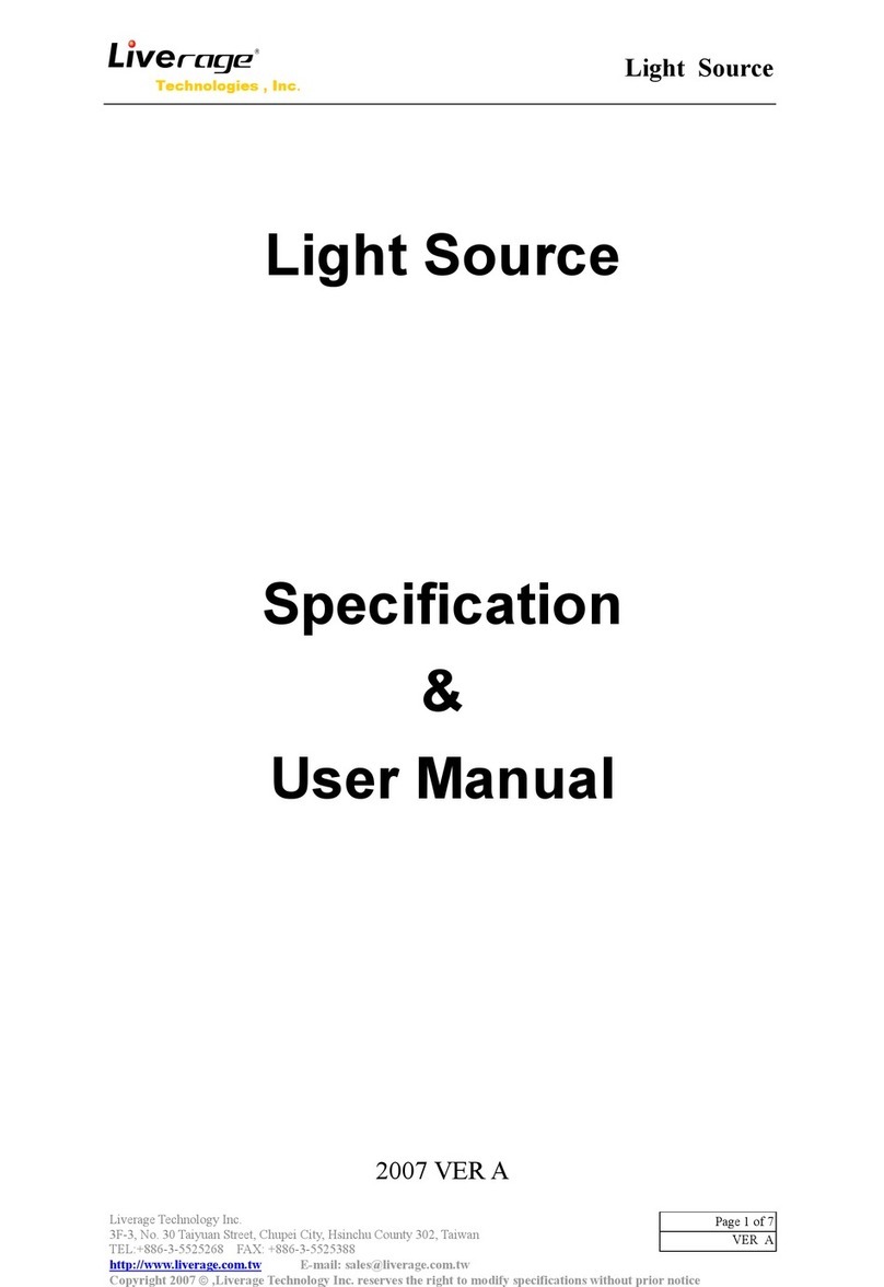 Liverage Light Source Instructions d'installation