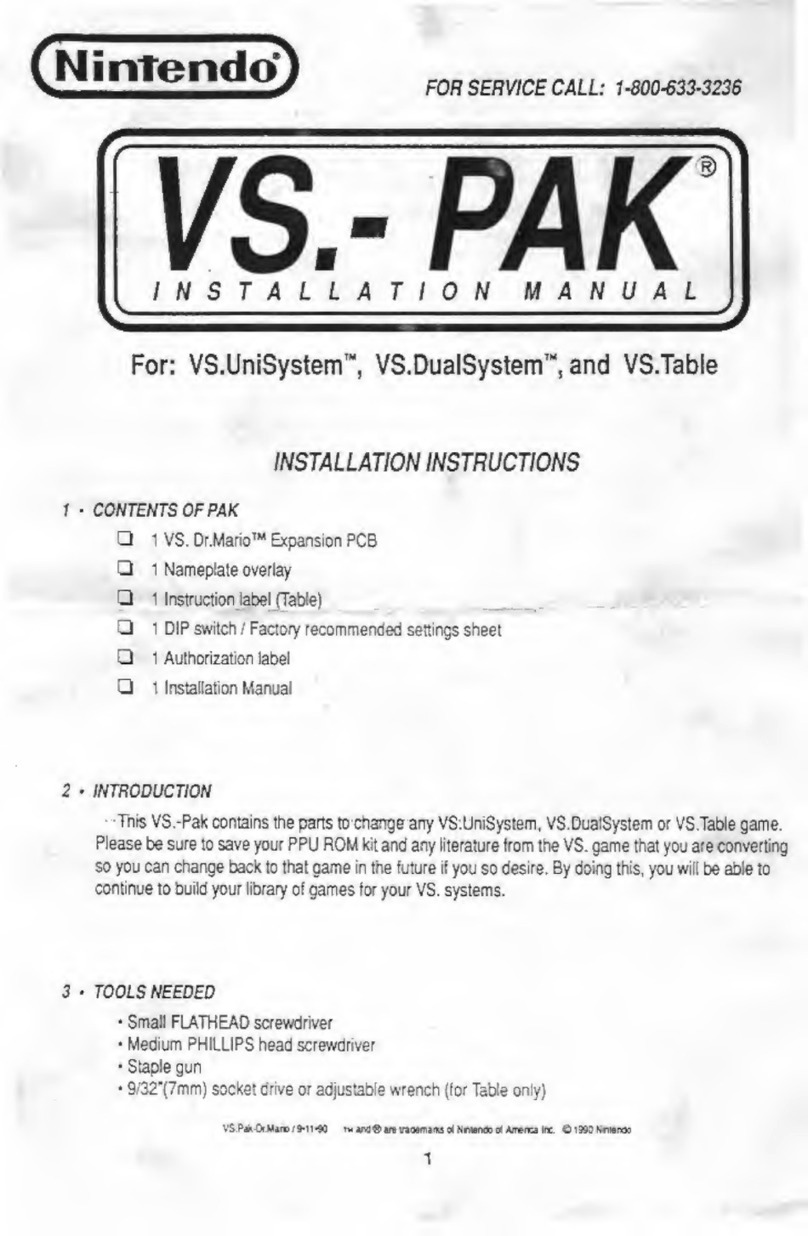 Nintendo VS.-Pak Manuel utilisateur