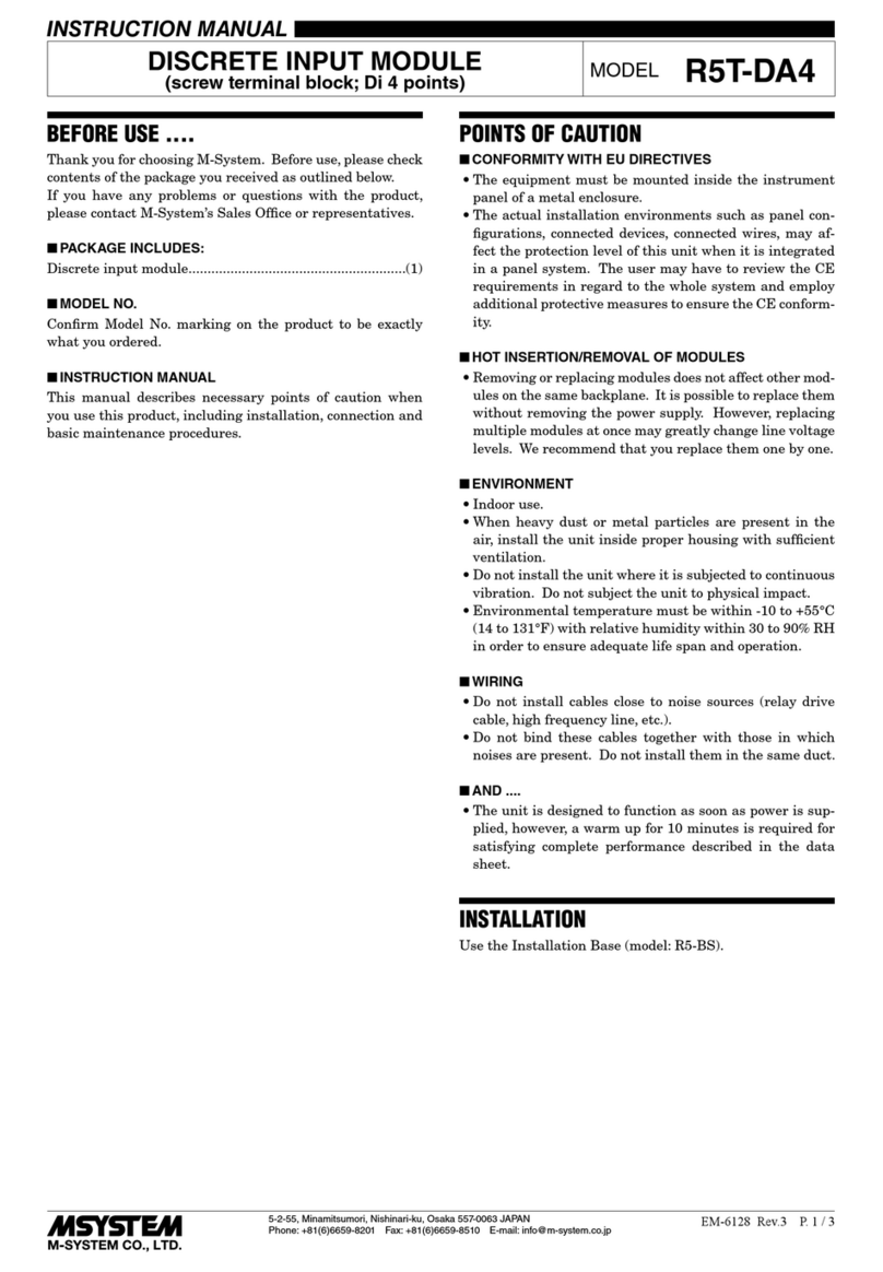 M-system R5T-DA4 Manuel utilisateur