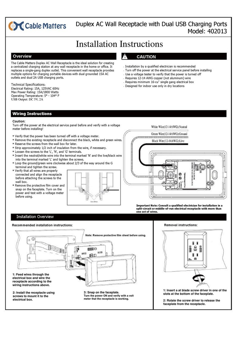 cable matters 402013 Manuel utilisateur