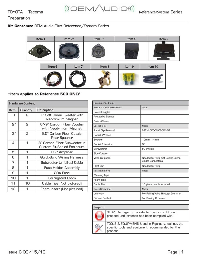 OEM Audio Reference Series Manuel utilisateur
