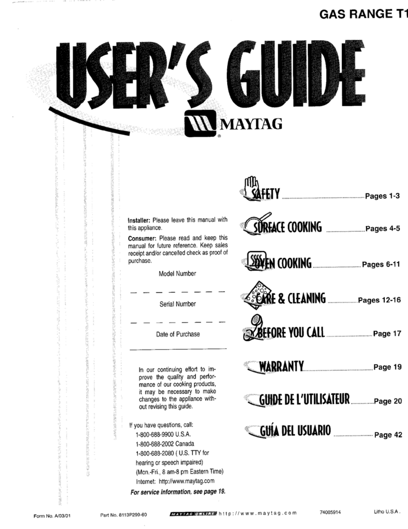Maytag T1 Manuel utilisateur
