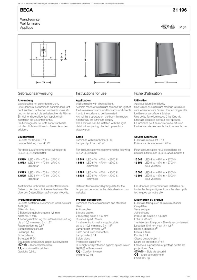 BEGA 31 196 Manuel utilisateur