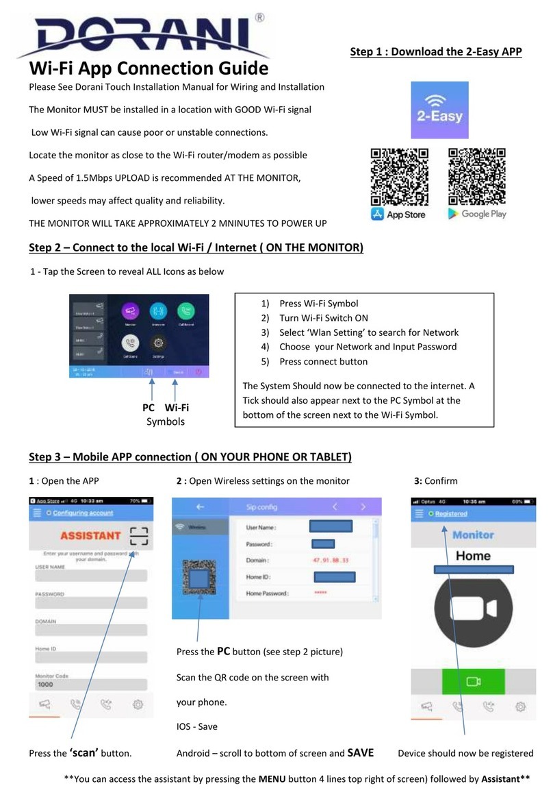 DORANI Touch Mode d’emploi