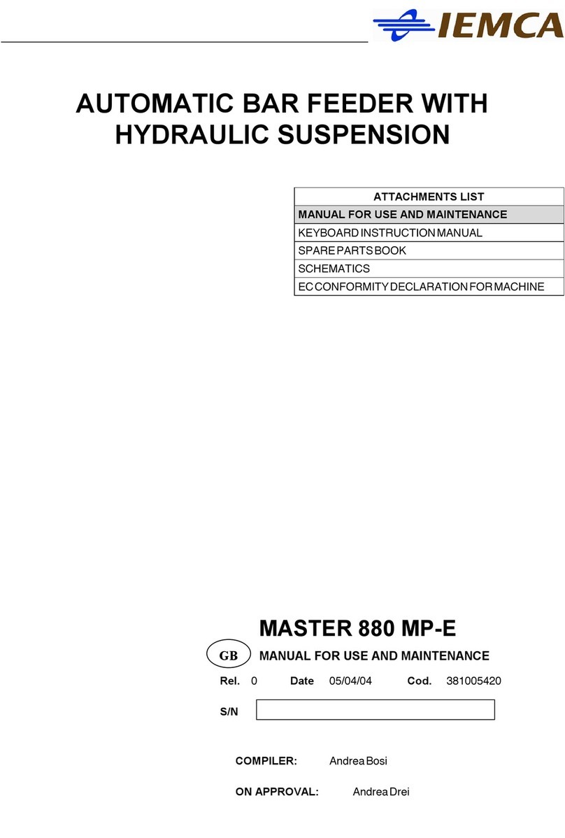 IEMCA MASTER 880 MP-E Manuel d'instructions