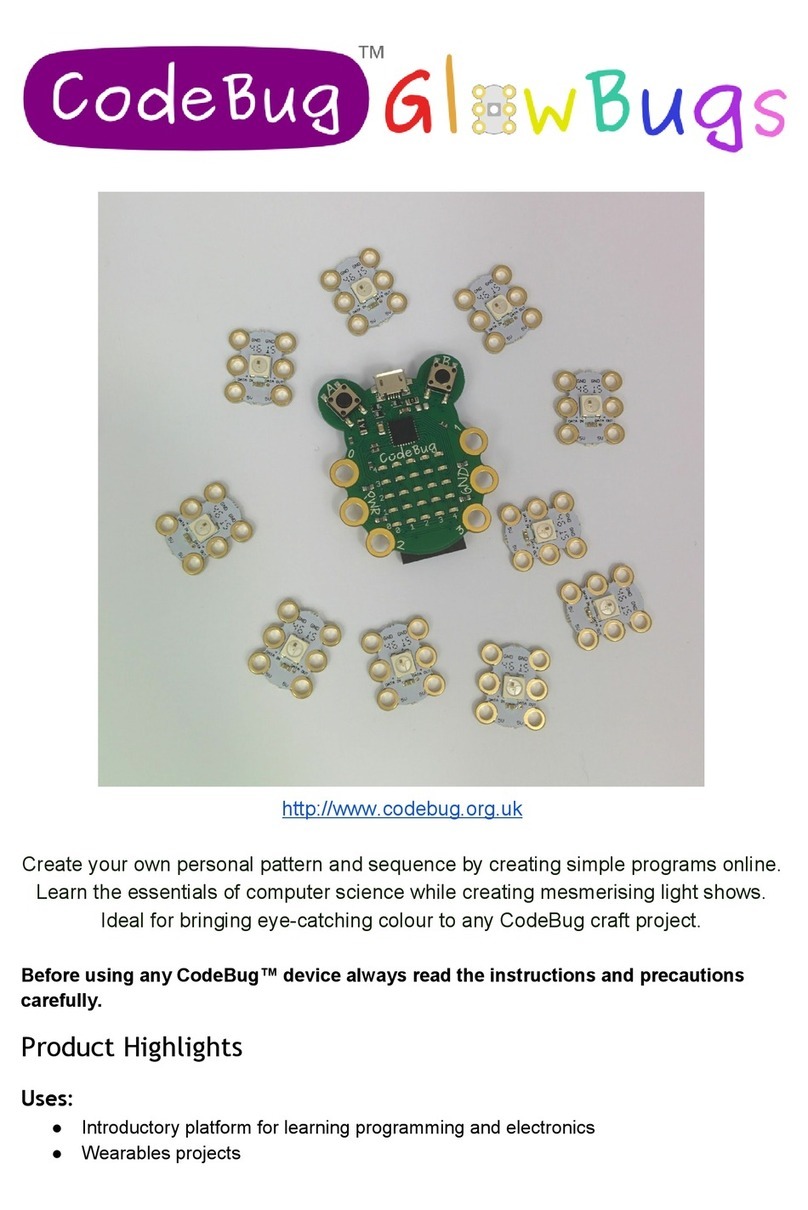 CodeBug GlowBugs Manuel utilisateur