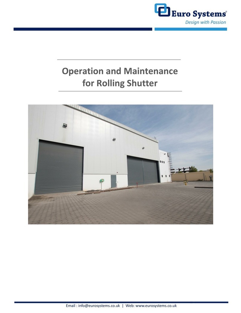 Euro Systems Rolling Shutter Guide d'installation