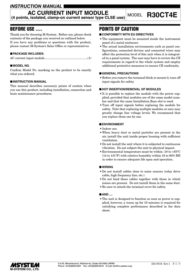 M-system R30CT4E Manuel utilisateur