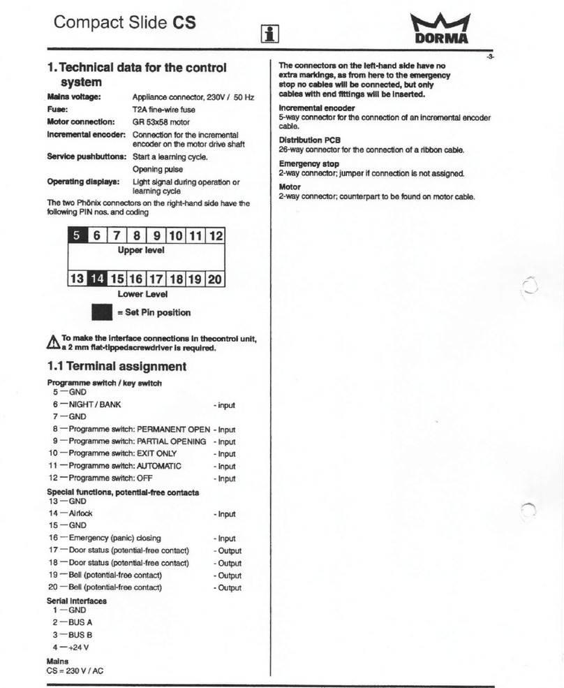 Dorma Compact Slide CS Manuel utilisateur Dorma Compact Slide CS Manuel utilisateur