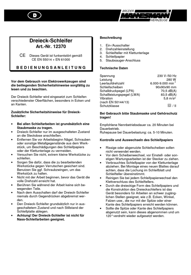 Mannesmann 12370 Manuel utilisateur