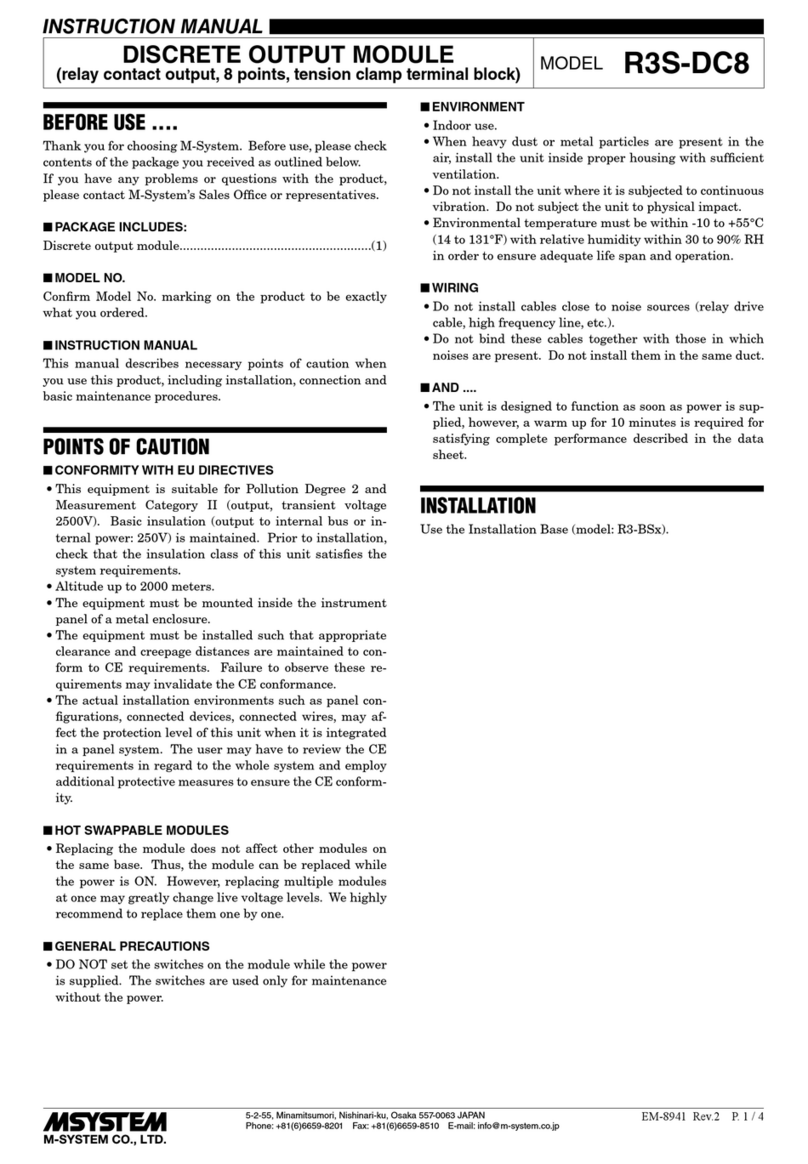 M-system R3S-DC8 Manuel utilisateur