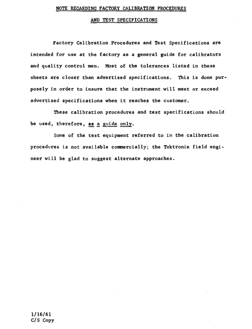 Tektronix TYPE R Manuel d'utilisation et d'entretien