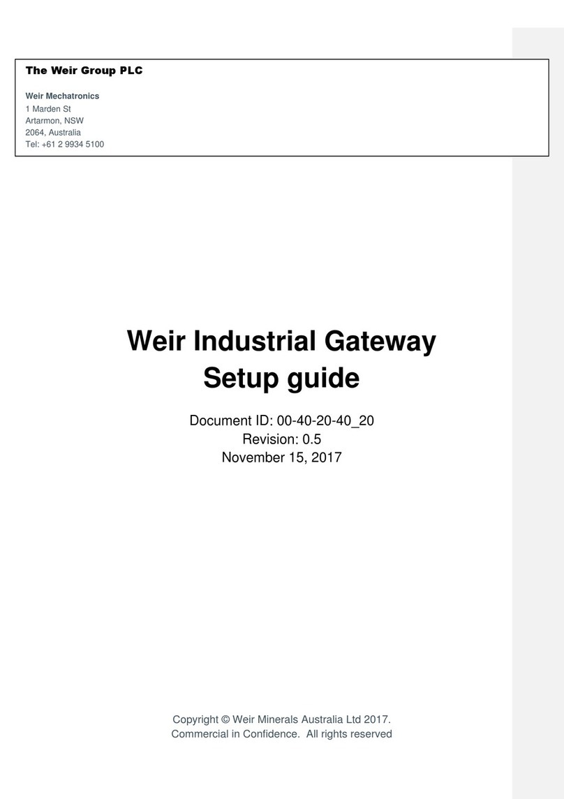 Weir MPM Manuel utilisateur Weir MPM Manuel utilisateur