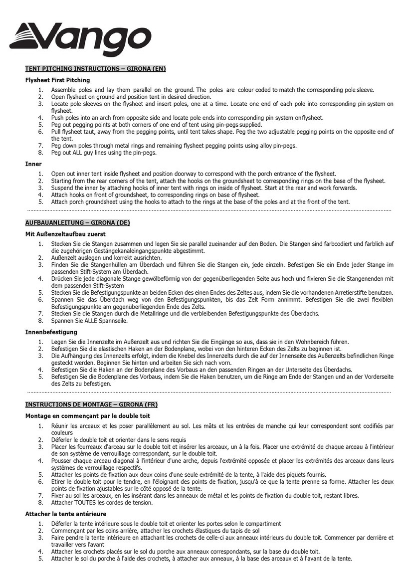 Vango GIRONA Guide de configuration