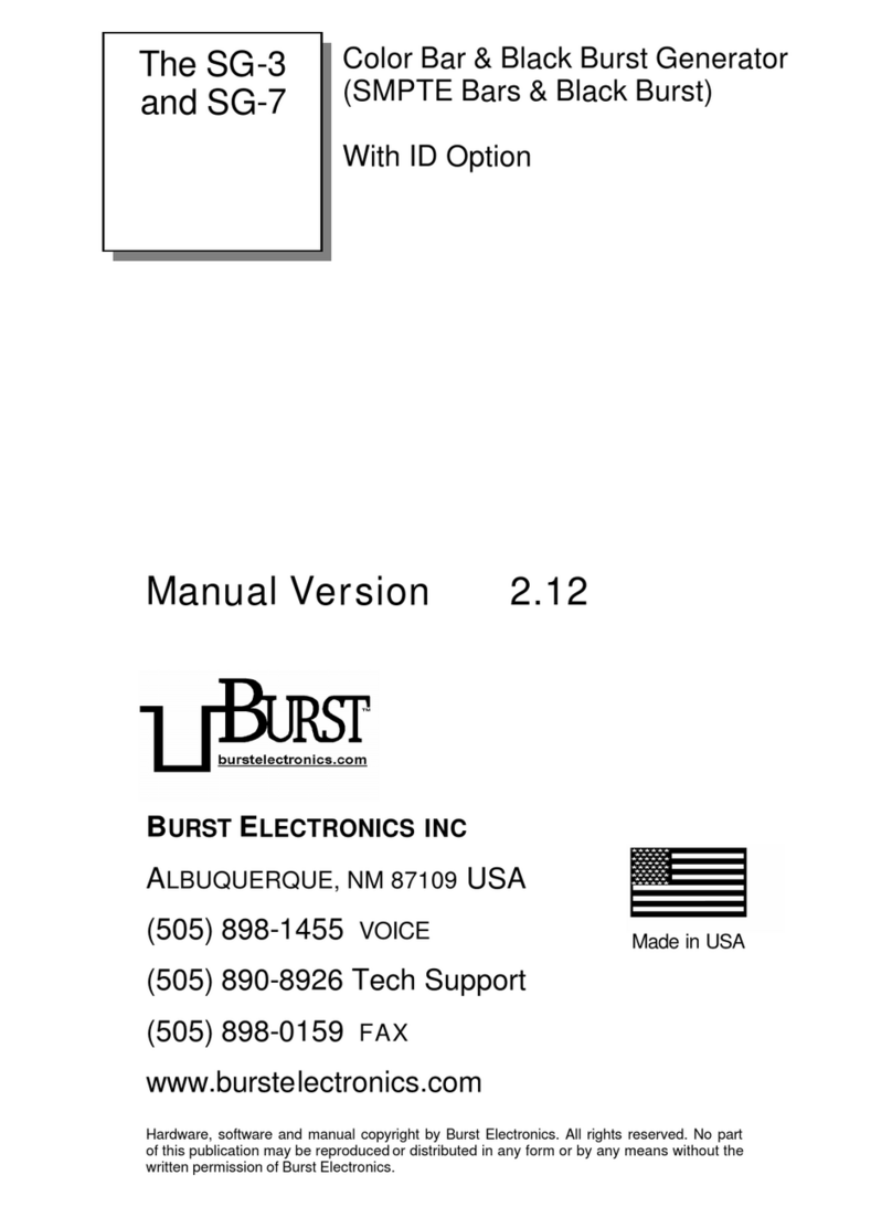 Burst Electronics SG-3 Manuel utilisateur Burst Electronics SG-3 Manuel utilisateur