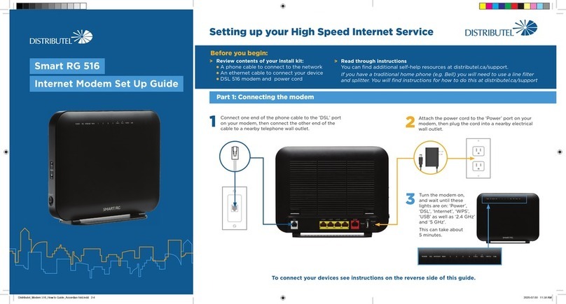 Distributel Smart RG 516 Manuel utilisateur Distributel Smart RG 516 Manuel utilisateur