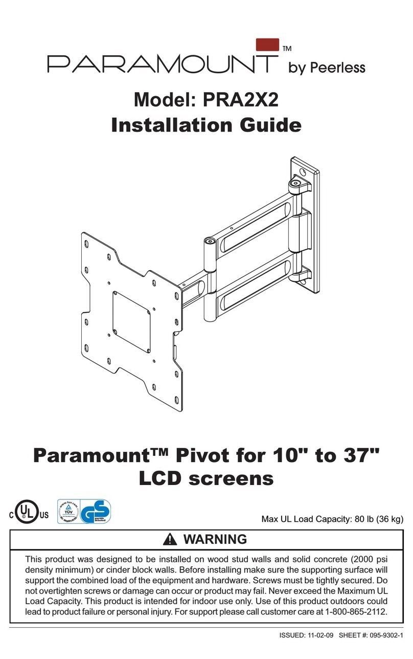 PEERLESS PARAMOUNT PRA2X2 Manuel utilisateur