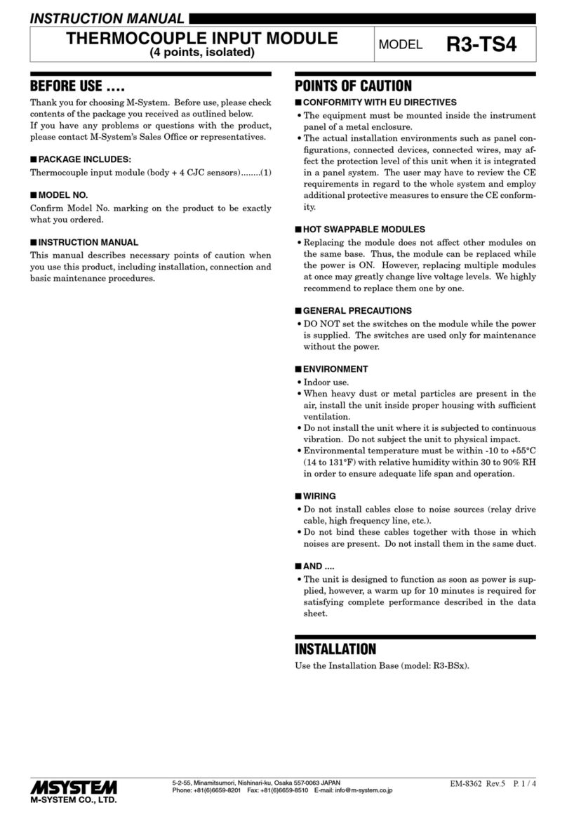 M-system R3-TS4 Manuel utilisateur