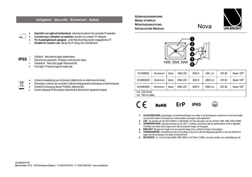 Unibright Nova Manuel utilisateur