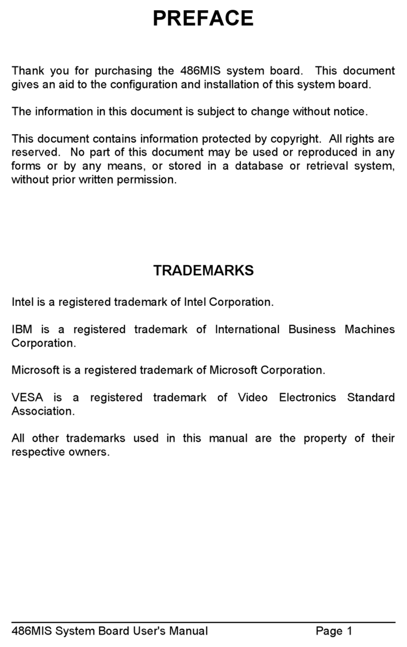 Intel 486MIS Manuel utilisateur