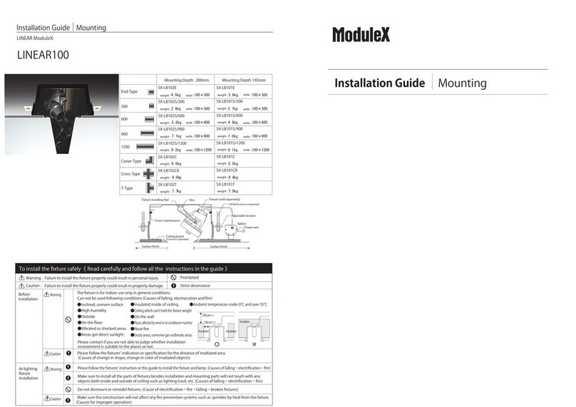 Modulex LINEAR100 Manuel utilisateur Modulex LINEAR100 Manuel utilisateur