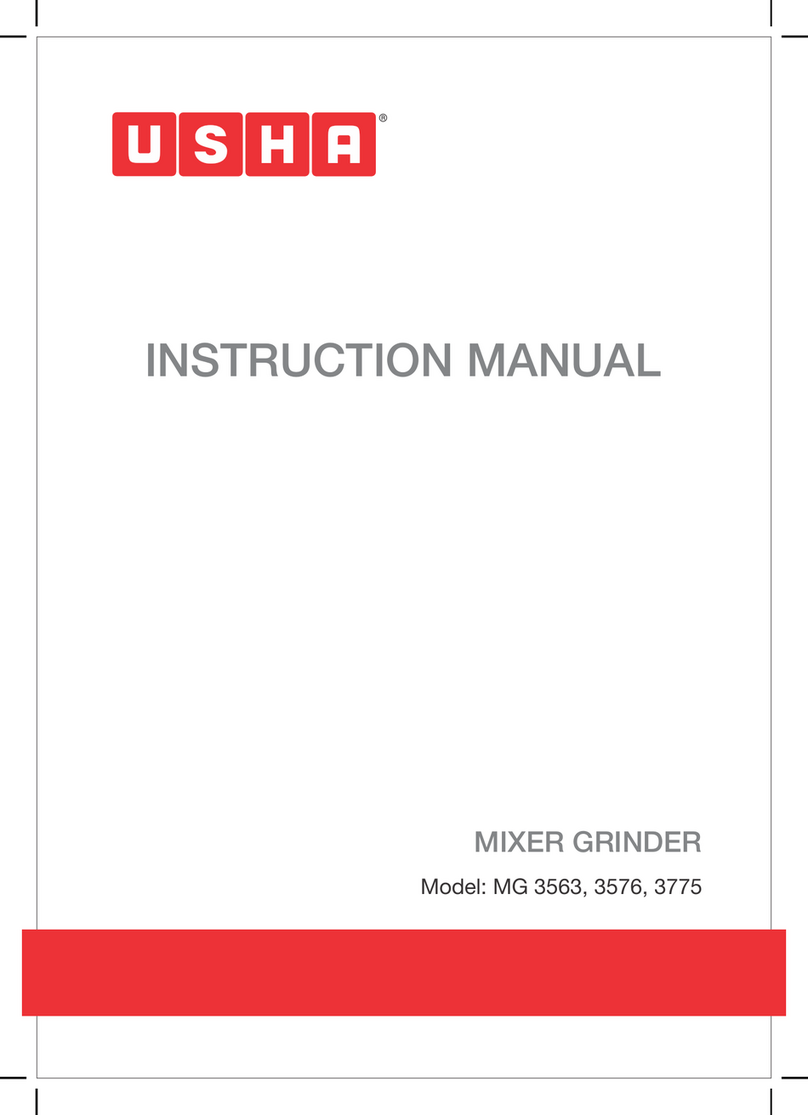 usha MG 3563 Manuel utilisateur