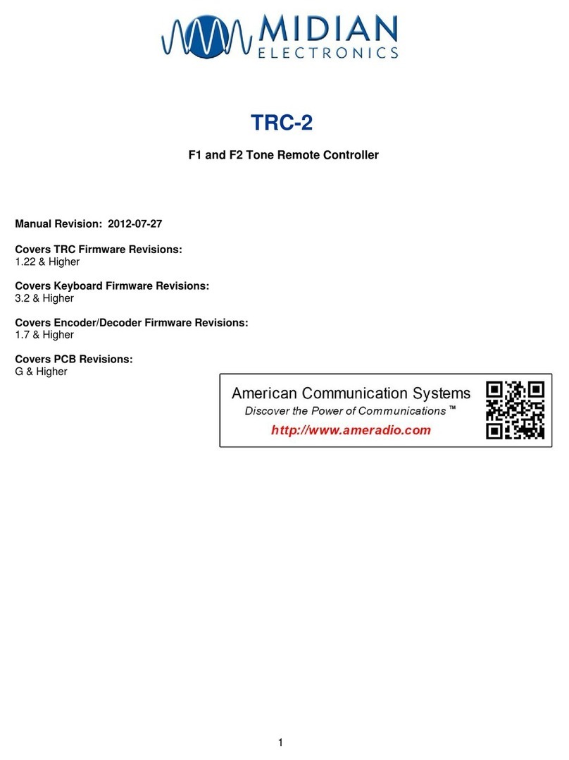 Midian Electronics TRC-2 Manuel utilisateur