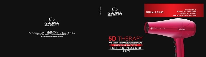 GAMA SCIROCCO HALOGEN 5D THERAPY Manuel utilisateur