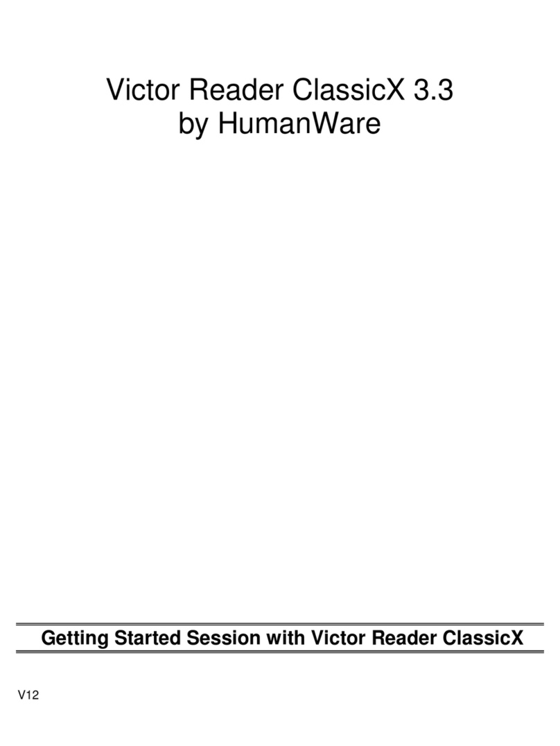 Humanware Victor Reader ClassicX 3.3 Manuel utilisateur
