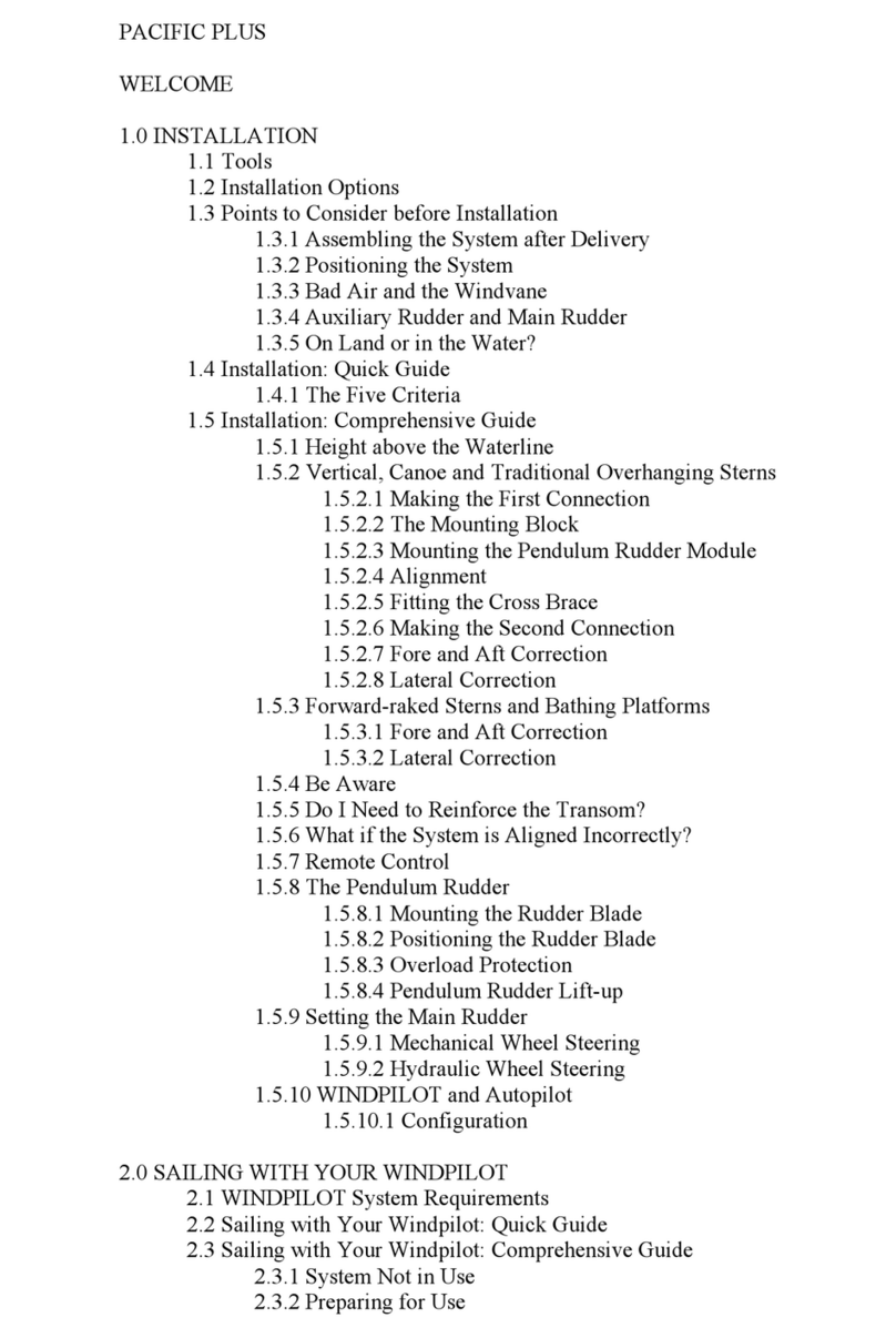 Windpilot PACIFIC PLUS Manuel utilisateur