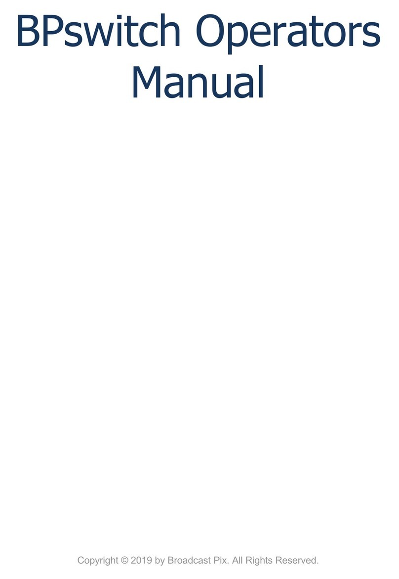 Broadcast Pix BPswitch Manuel utilisateur