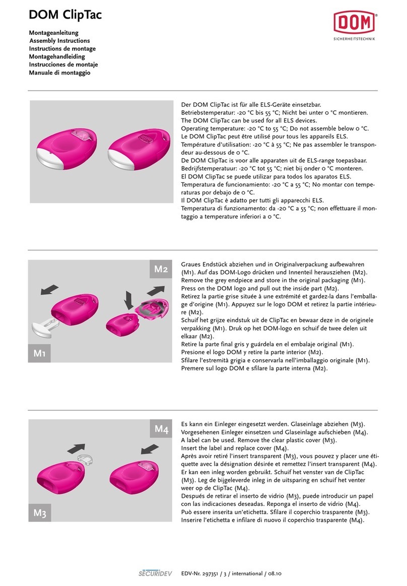 DOM ClipTac Manuel utilisateur DOM ClipTac Manuel utilisateur