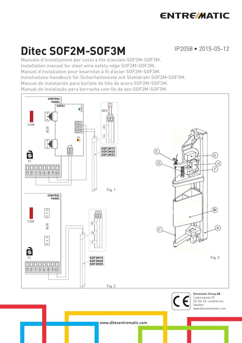 Entrematic Ditec SOF2M Manuel utilisateur Entrematic Ditec SOF2M Manuel utilisateur