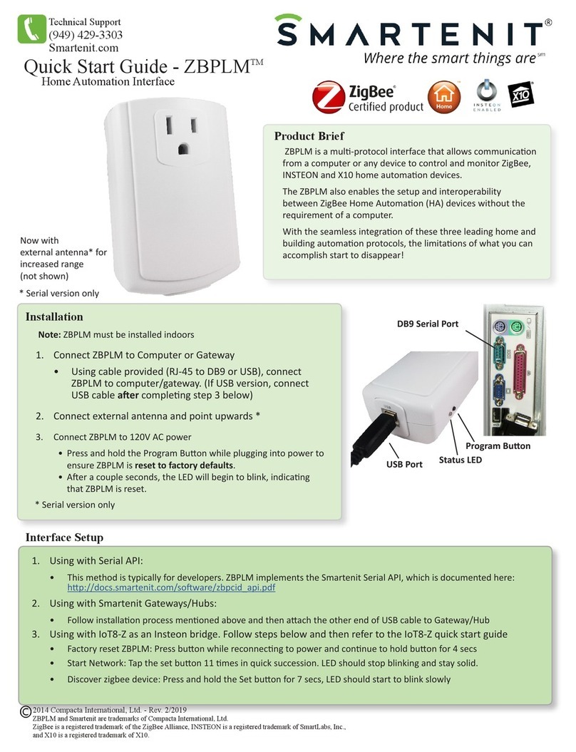 Smartenit ZBPLM Manuel utilisateur