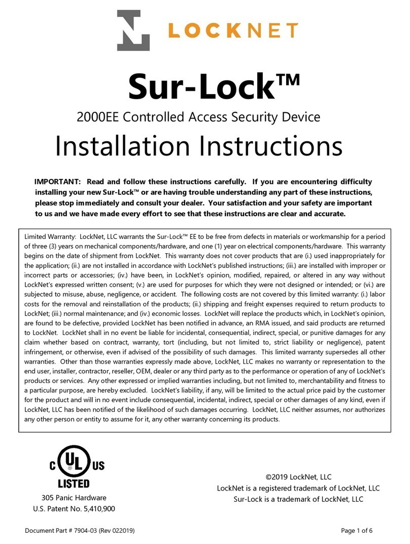 LockNet Sur-Lock 2000EE Manuel utilisateur