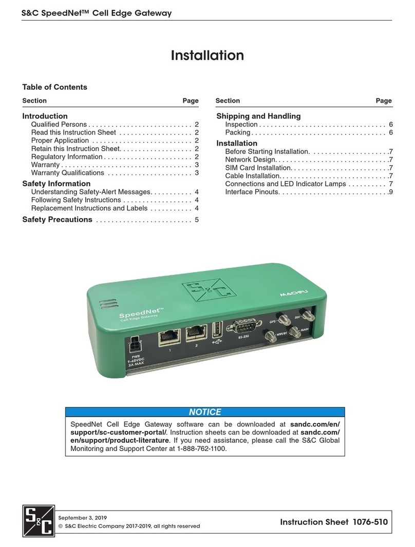 S&C SpeedNet Manuel utilisateur