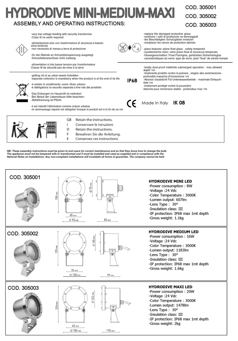 PUK HYDRODIVE MINI Manuel utilisateur