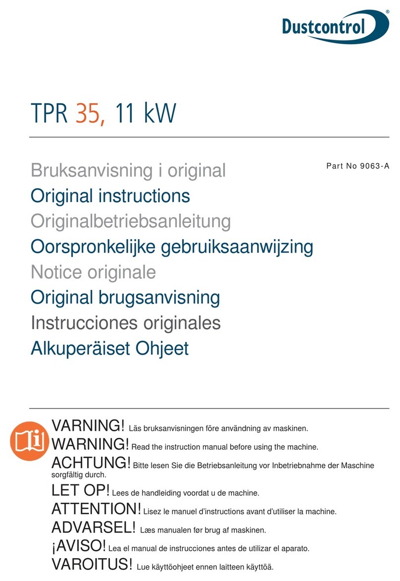Dustcontrol TPR 35 Manuel utilisateur