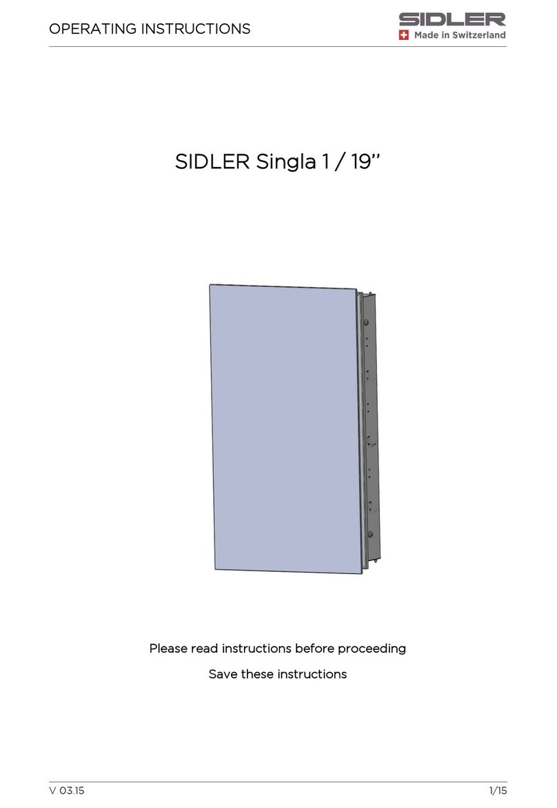 SIDLER Singa 1/19'' Manuel utilisateur