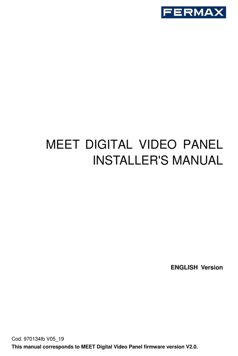 Fermax MEET DIGITAL VIDEO PANEL Guide de l'utilisateur