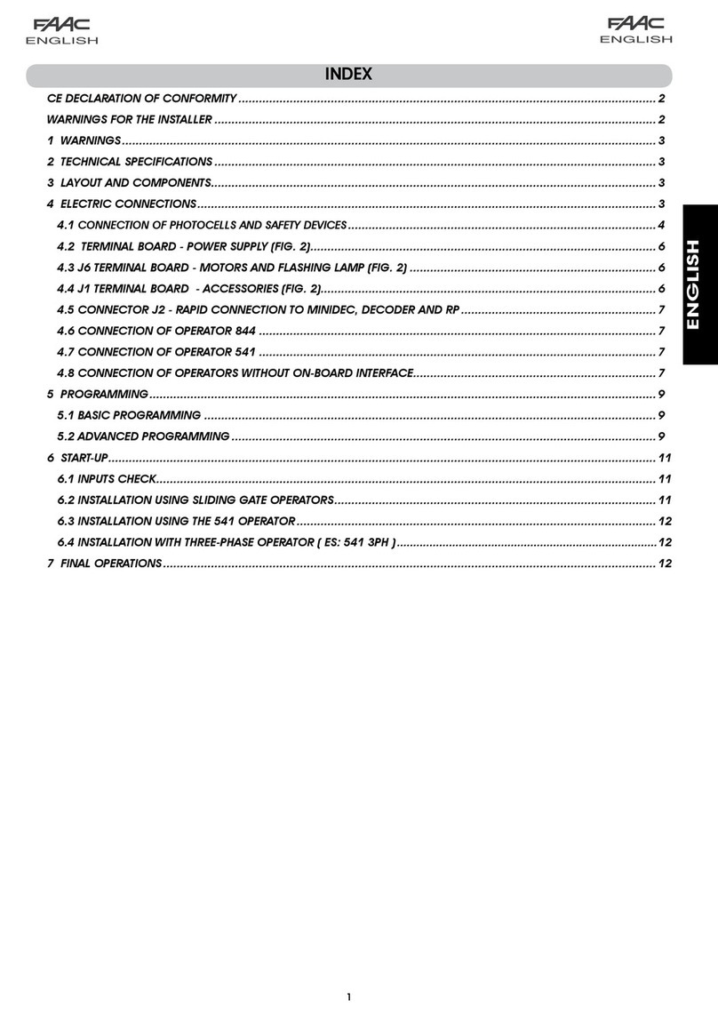 FAAC 578D Manuel utilisateur
