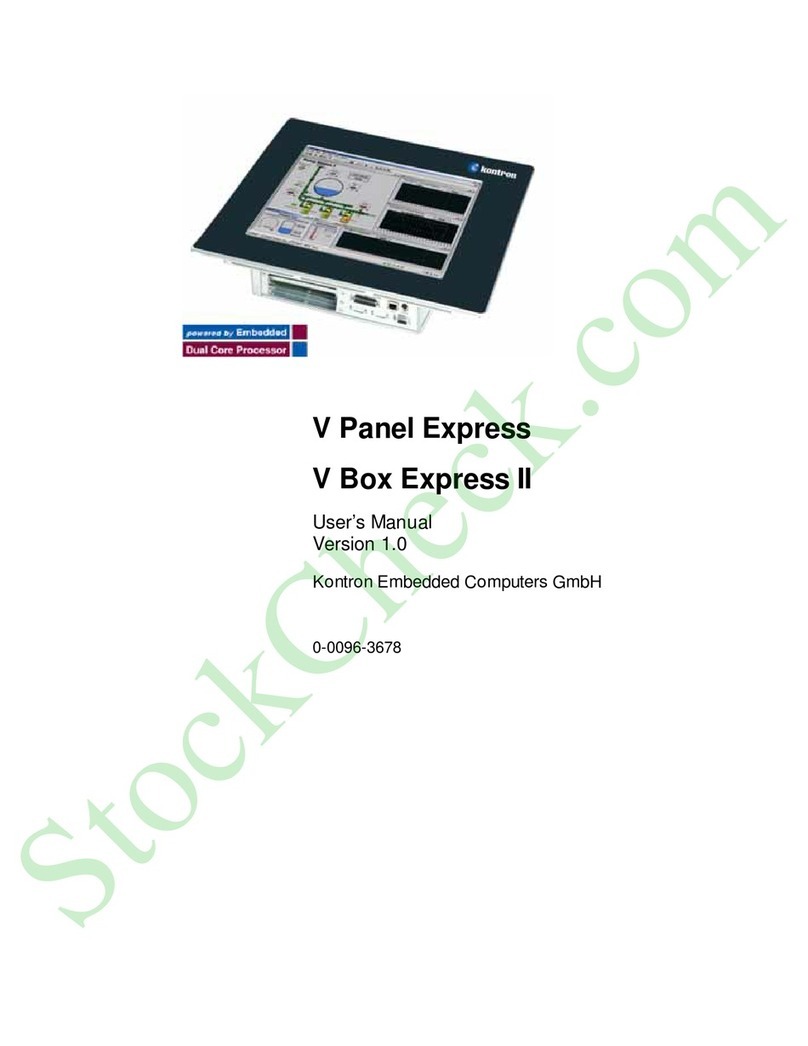 Kontron Embedded Computers V Panel Express Manuel utilisateur