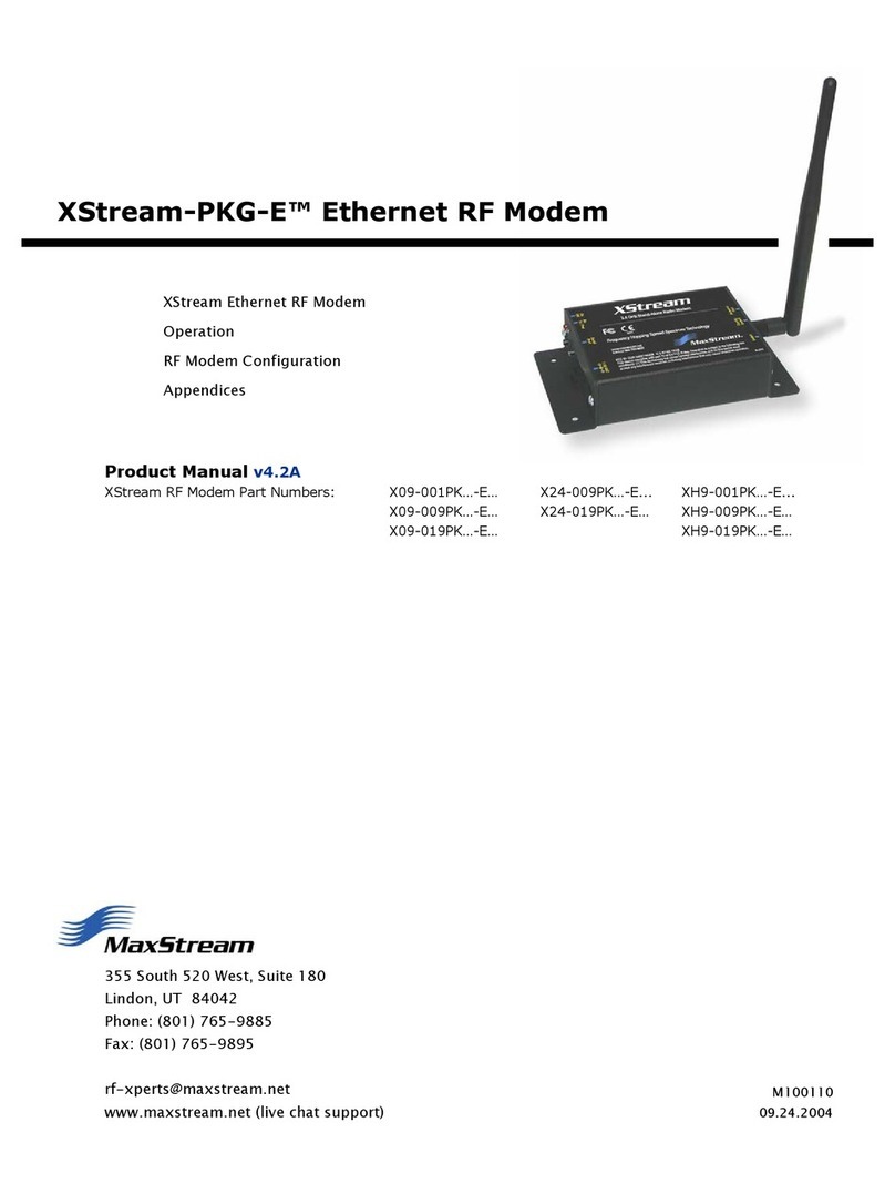 MaxStream XStream-PKG-E Series Manuel utilisateur MaxStream XStream-PKG-E Series Manuel utilisateur