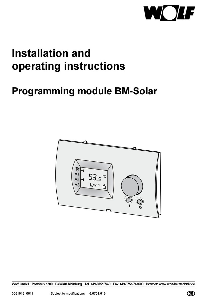 Wolf BM-Solar Manuel utilisateur